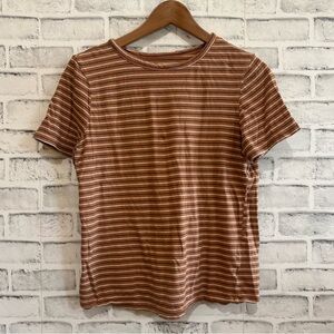 Women’s Universal Thread orange striped 100% cotton t-shirt Small